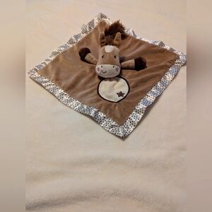 - - Douglas Baby Security blanket toy.  Horse with satin edging. 12x12 inc…